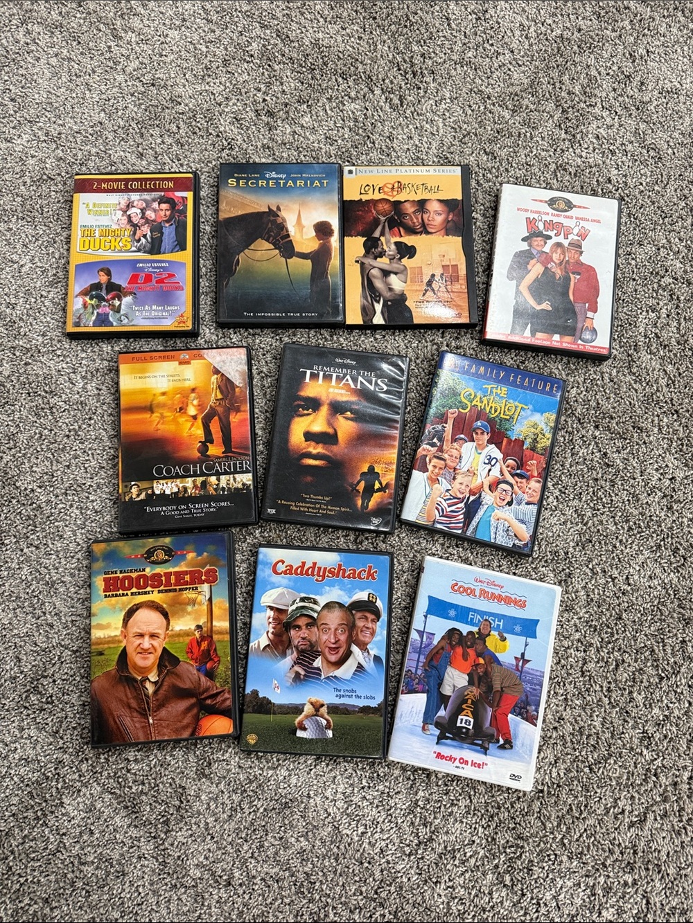 Assorted DVD Movie Lot - 10 Sports Classics
